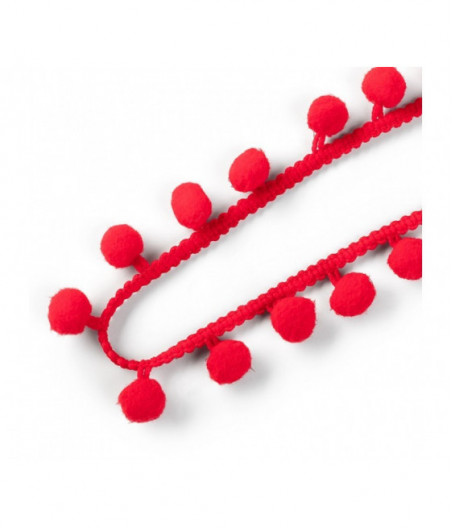 ADORNO DE POMPON 3.5MM ROJO (920 432)