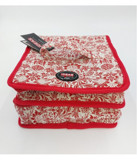 Clasificador rojo floral