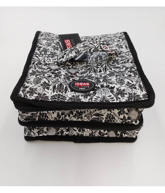 Clasificador negro floral