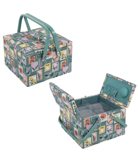 Costurero motivos florales grande