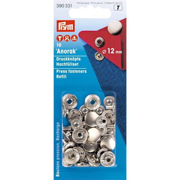 BOTONES PRESION RECAMBIO PLATA 12MM 390331
