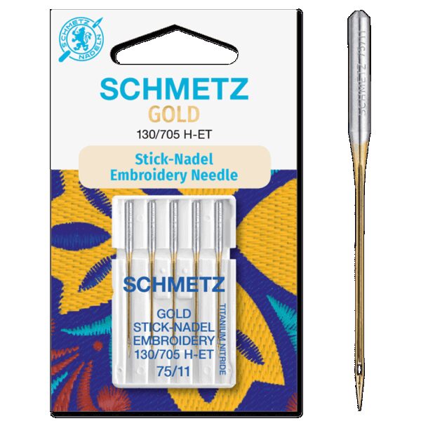 agujas schmetz gold embroidery para bordado a maquina