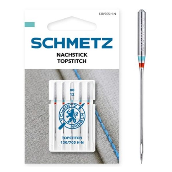 agujas schmetz topstitch para pespuntes y costuras decorativas 80