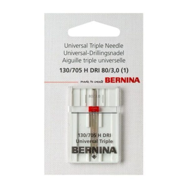 aguja trilliza universal bernina para costuras decorativas