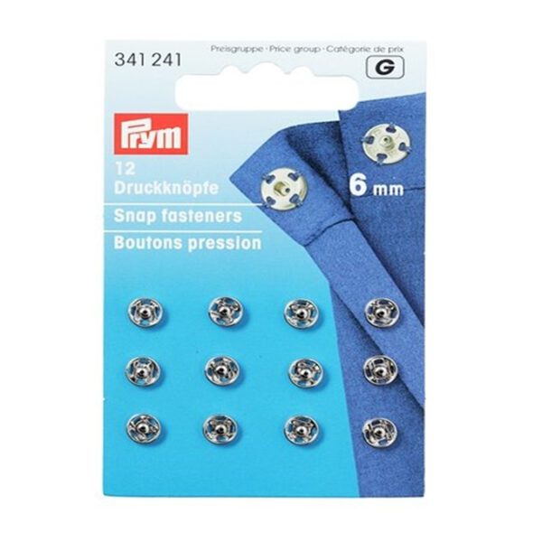 BROCHE DE PRESIÓN 6MM PLATA 341241