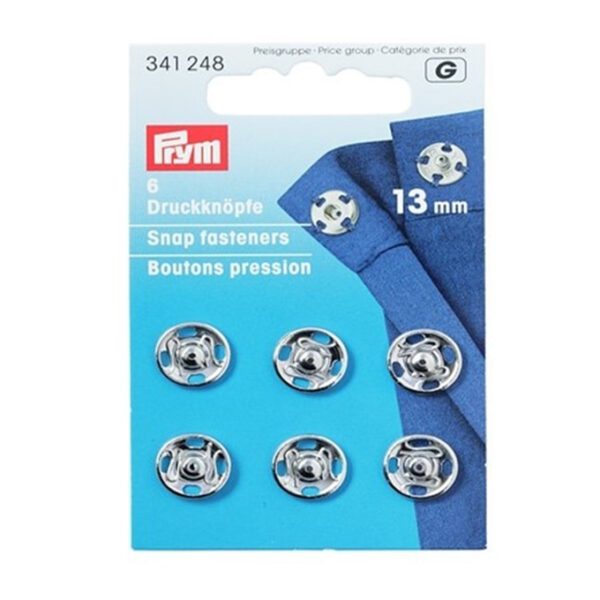 BROCHE DE PRESIÓN 13MM PLATA 341248