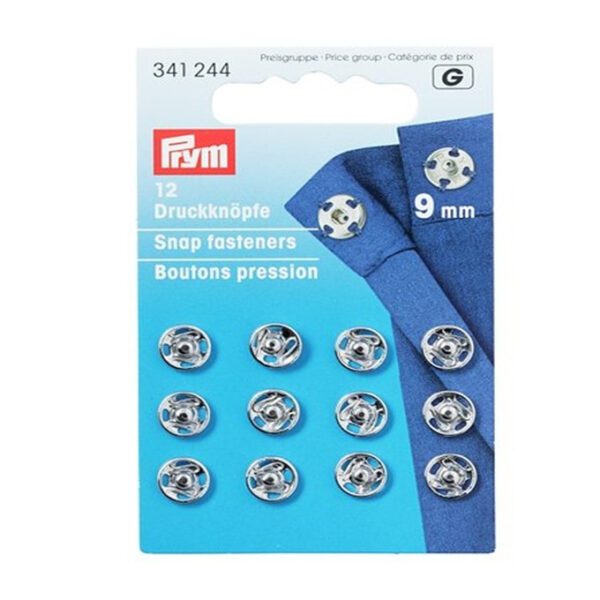 BROCHE DE PRESIÓN 9MM PLATA 341244