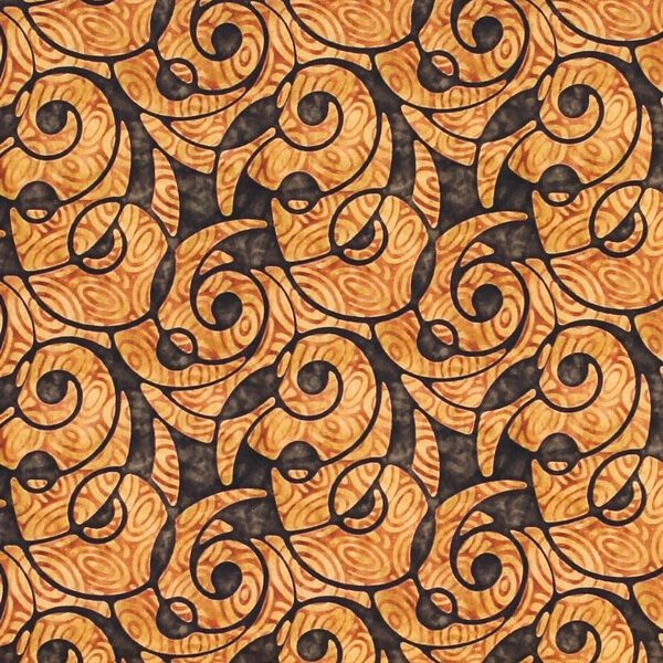 TELA ESTILO BATIK ESTAMPADO NARANJA 0347