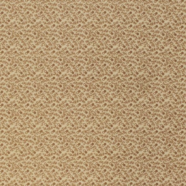 TELA MOTIVOS MARRONES SOBRE CREMA 0323