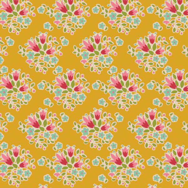 Tela Tilda Lulu Yellow floral 130123