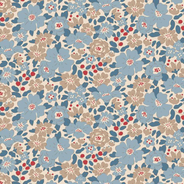Tela Tilda Harper Blue floral 130128