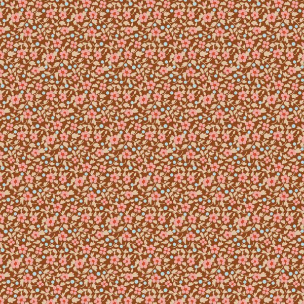 Tela Tilda Brie Brown floral 130137