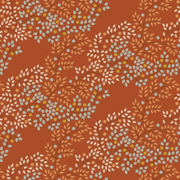 Tela Tilda Berrytangle Copper floral 130140