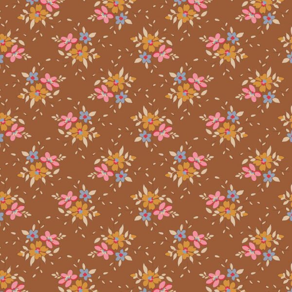 Tela Tilda Frida Brown (floral marrón) 130143