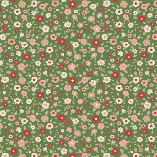 Tela Tilda Evie Green floral 130145