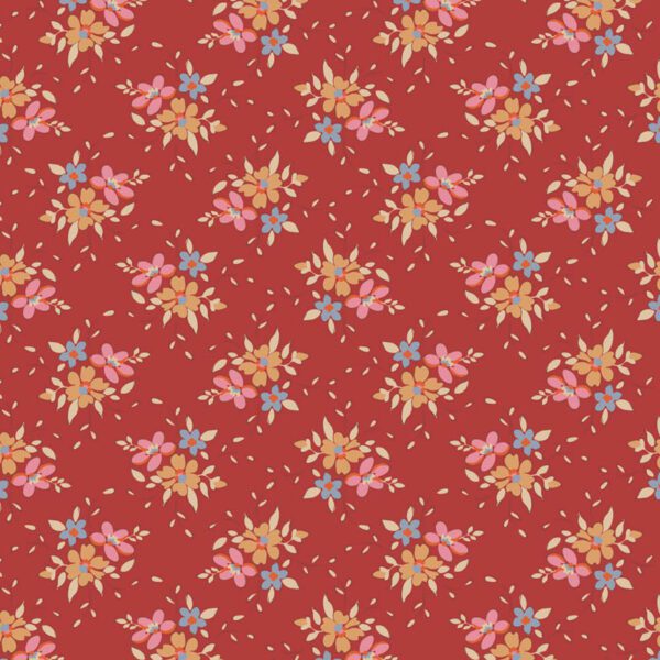 Tela Tilda Frida Red floral 130150