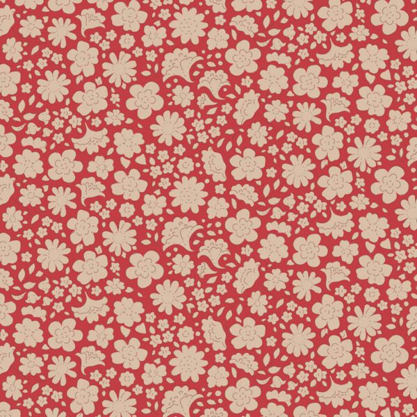 Tela Tilda Carla Red floral 130152