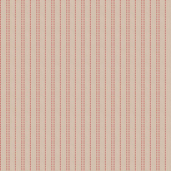 Tela Tilda Seamstripe Red rayas finas rojo 160083
