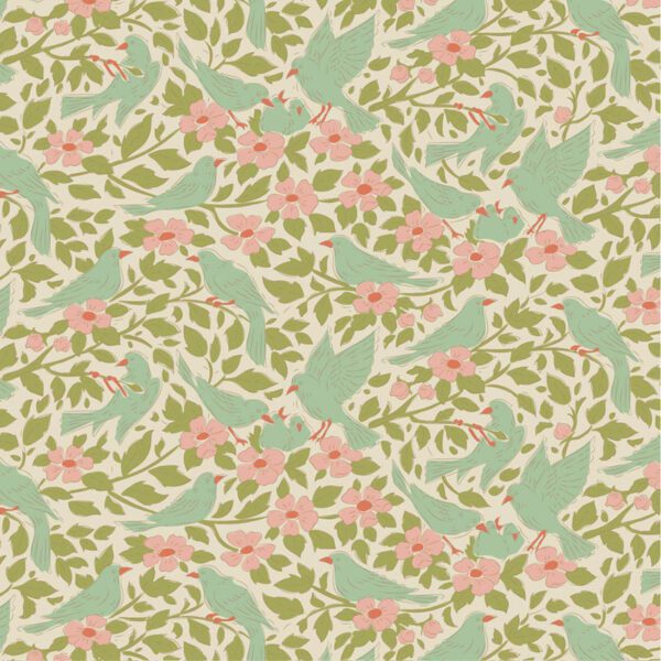 Tela Tilda Songbird Ava Green - 100650