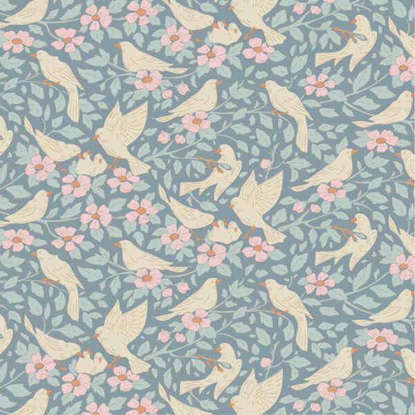Tela Tilda Songbird Ava Blue - 100651