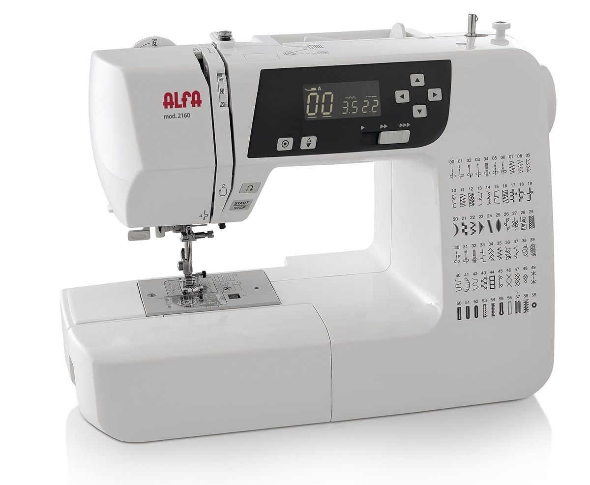 Máquina de coser Alfa 2160 electrónica vista frontal