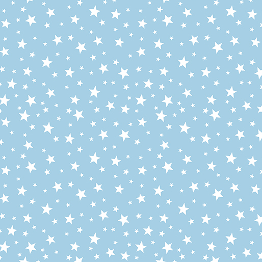 tela infantil estrellas azul cielo