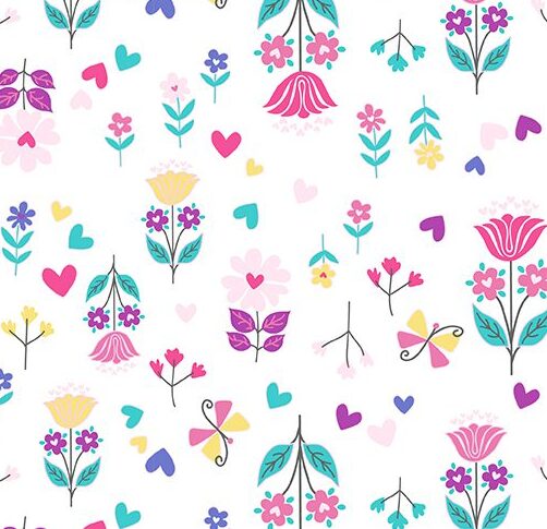 tela infantil flores magicas