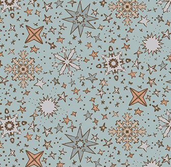 tela infantil copos y estrellas azul