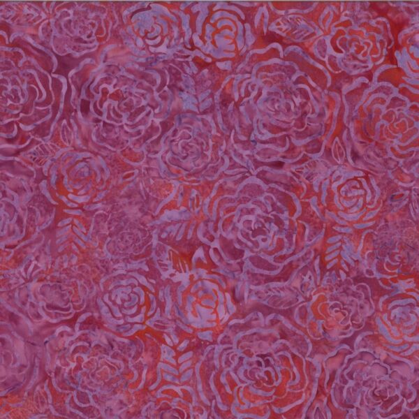 tela batik rosas de primavera