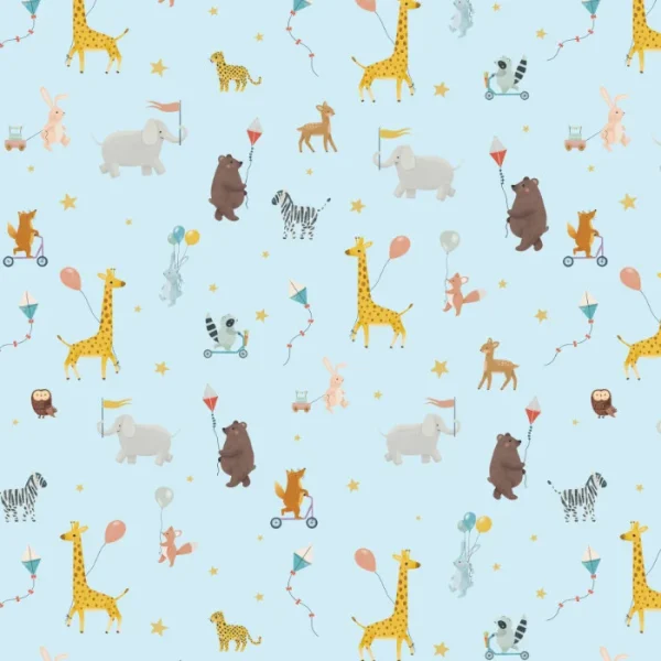 tela animales de safari con estampado infantil de animales