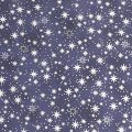 Tela de Navidad con estrellas y fondo azul