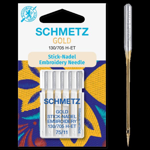 agujas schmetz gold embroidery para bordado a maquina
